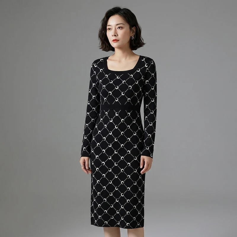 Robe Longue en Laine Tricotée
