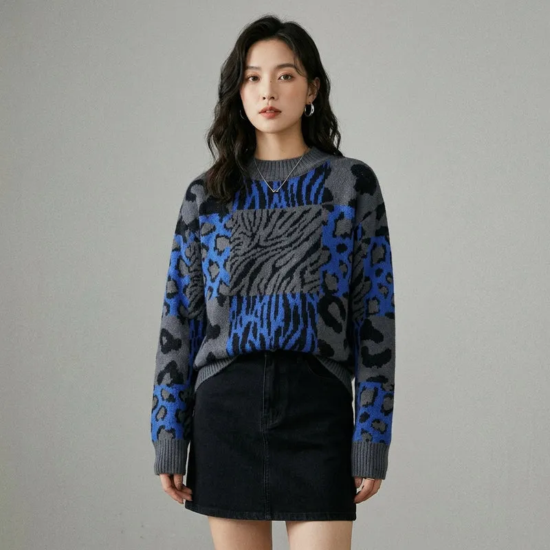 Pull Imprimé Léopard Vintage