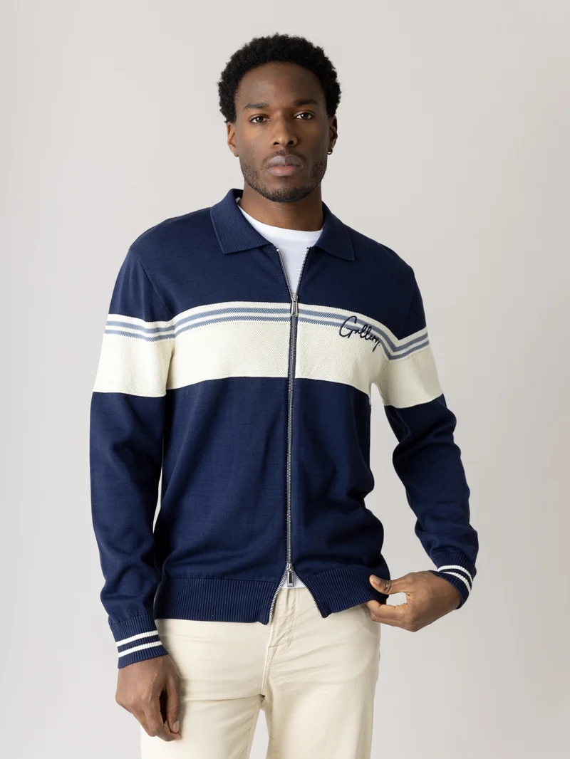 MMGBlam Stripe Polo Cardigan