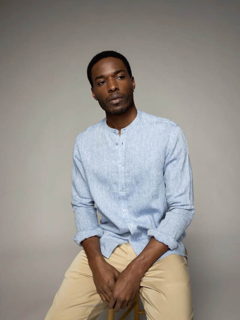 MMGTheo Stand Linen Shirt