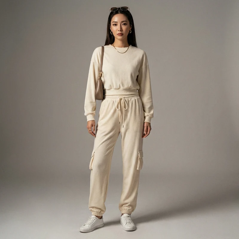 Ensemble Top Manches Longues et Pantalon