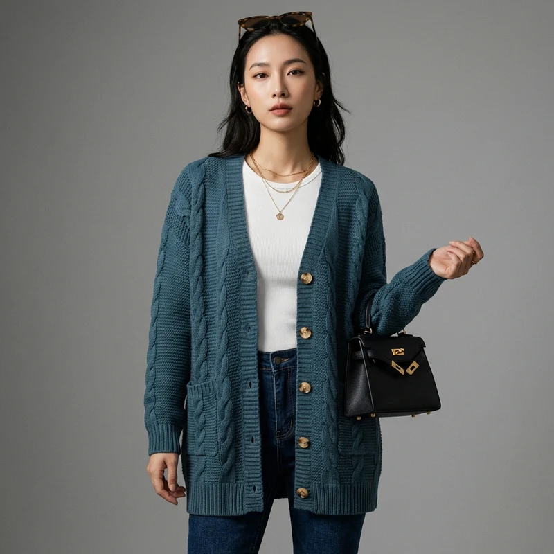 Cardigan Tricoté Chic