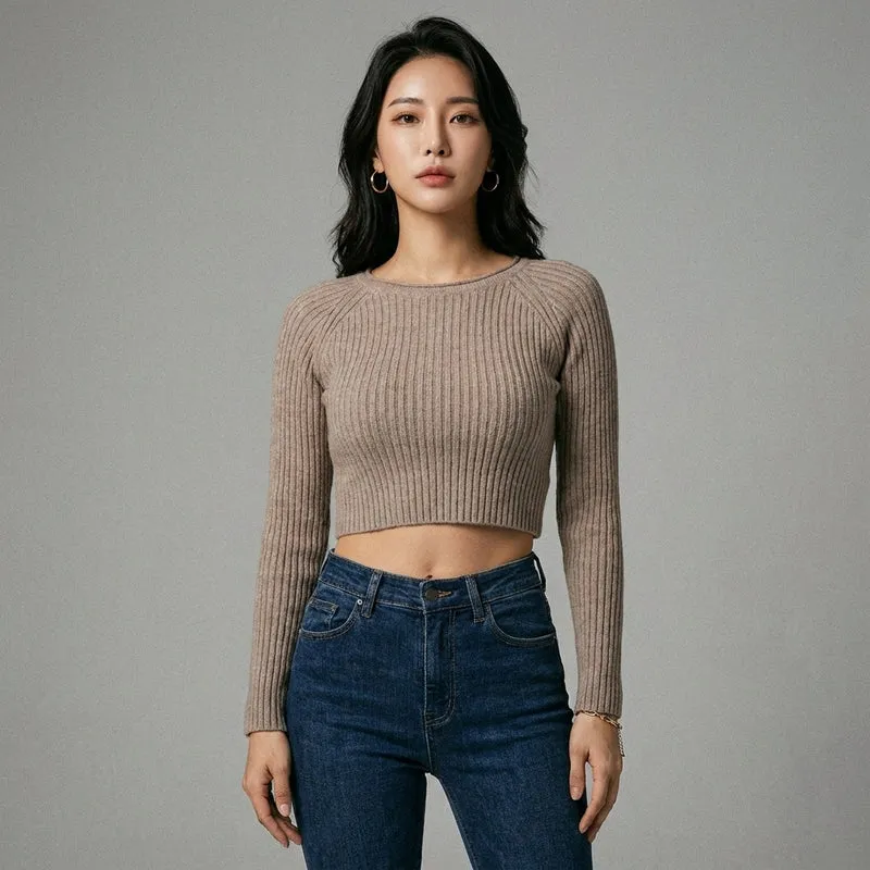 Pull Tricoté Manches Longues