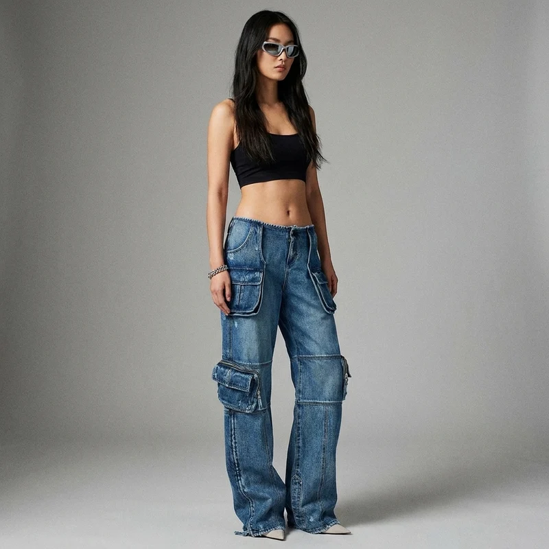 Pantalon Cargo Denim Loose