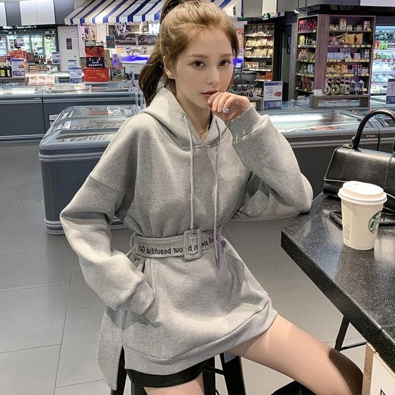Hoodie Long Coréen