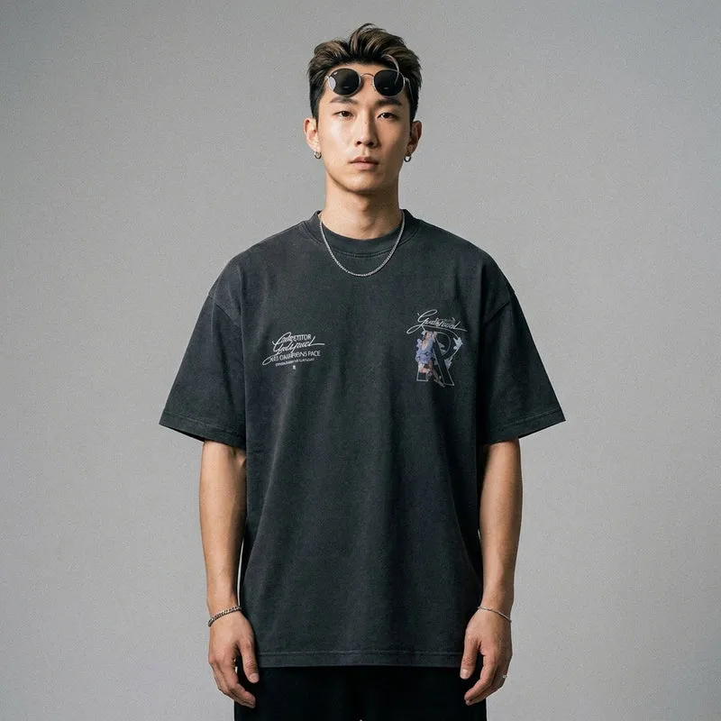 T-Shirt Oversize Col Rond Imprimé