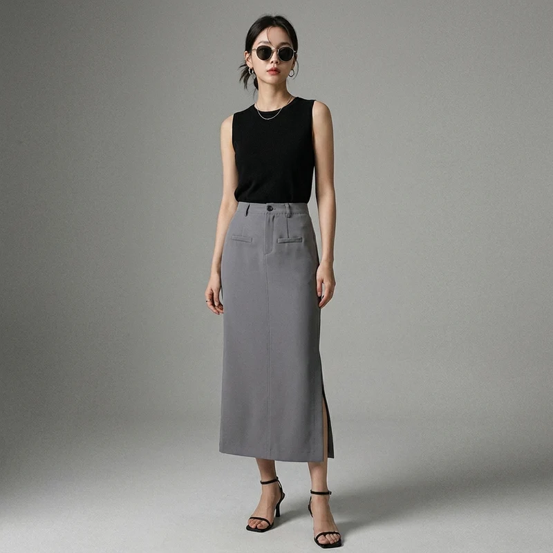Jupe Longue Fendue Streetwear
