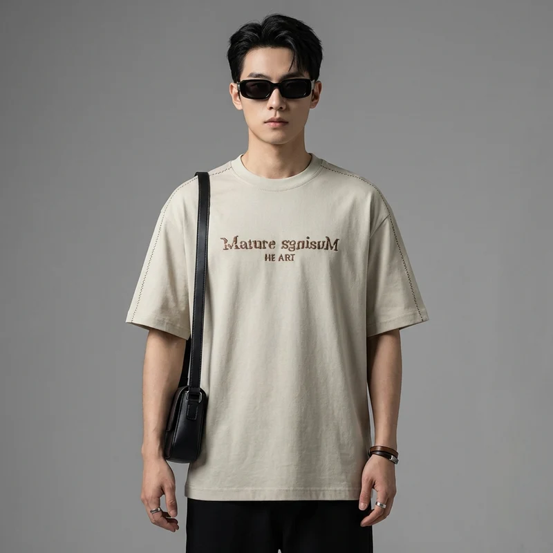 T-Shirt Oversize Imprimé Lettres
