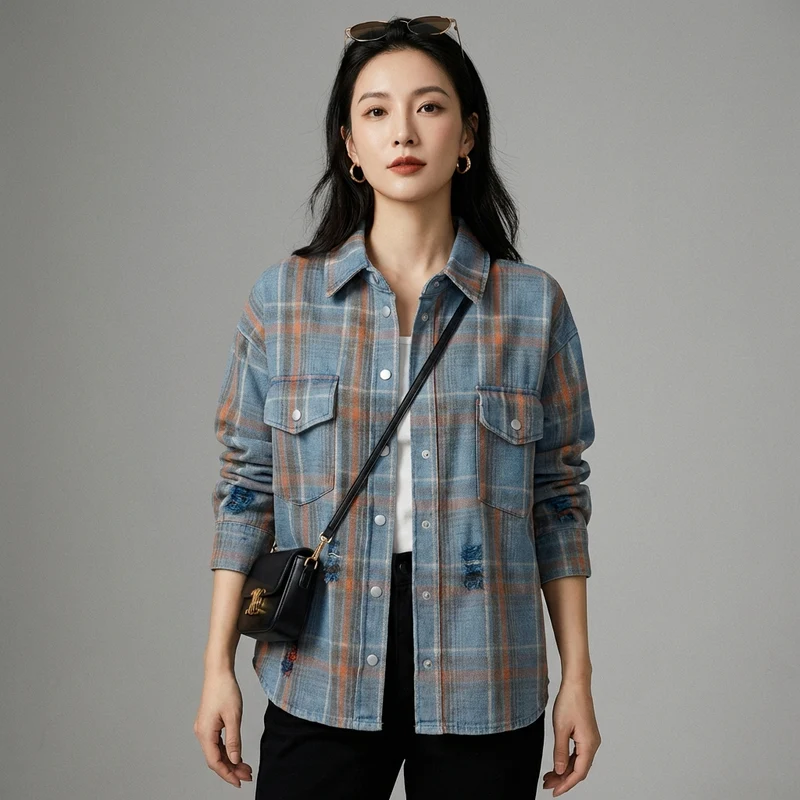 Chemise Carreaux Décontractée