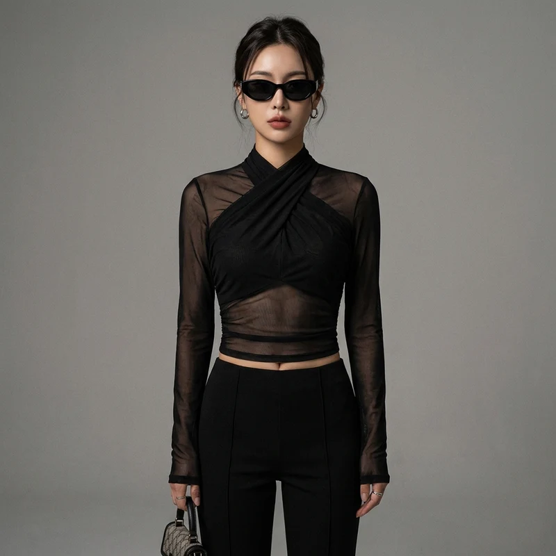 T-shirt Court Maille Translucide