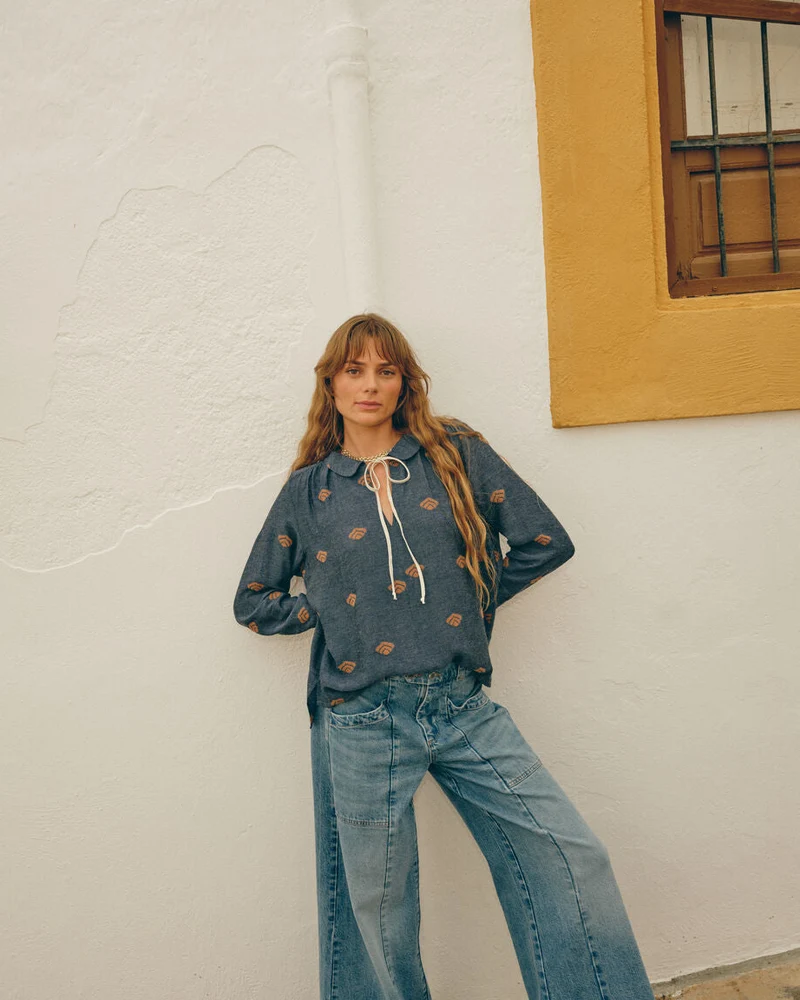 MMHClear Indigo Blouse