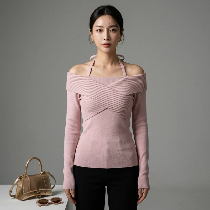 Pull Tricoté Asymétrique