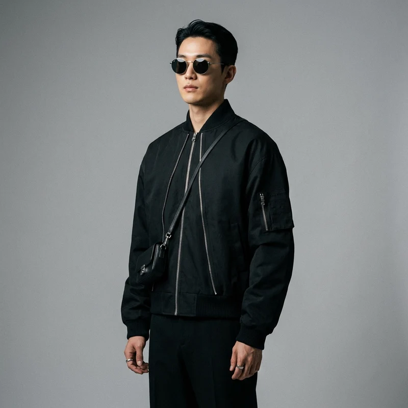 Veste Bomber Brodée Casual