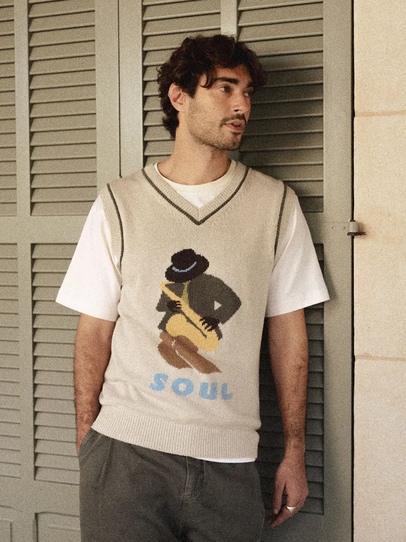 MMGJazz Intarsia Knit Waistcoat