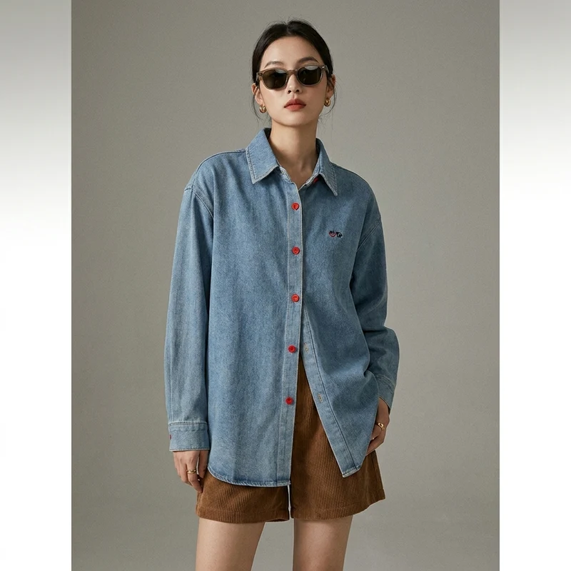 Chemise Denim Oversize Bleue