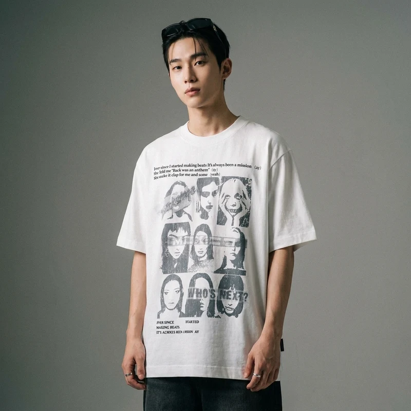 T-Shirt Vintage Imprimé Oversize