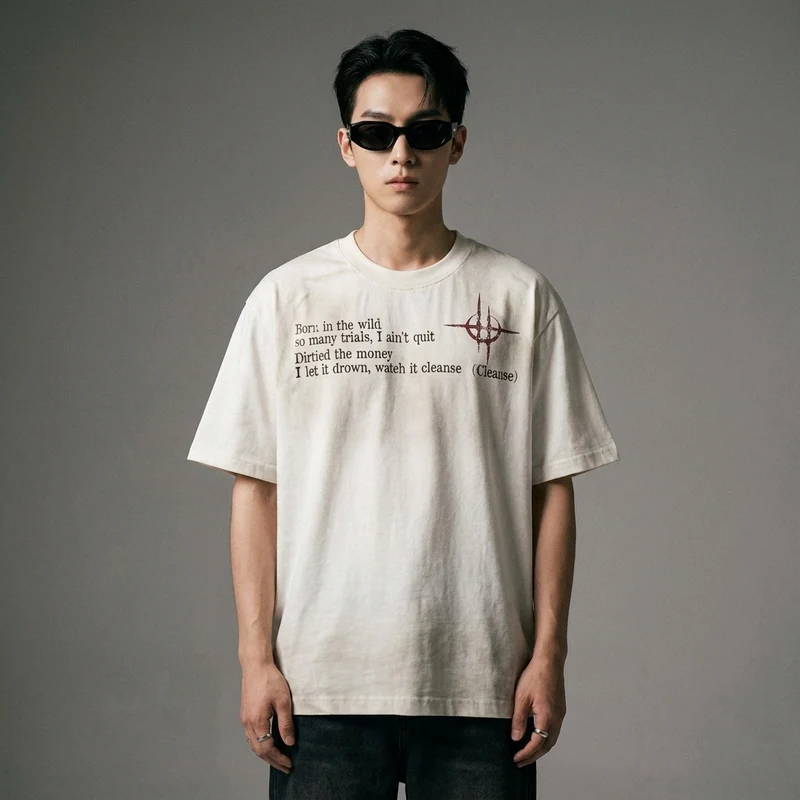 T-Shirt Imprimé Vintage Oversize