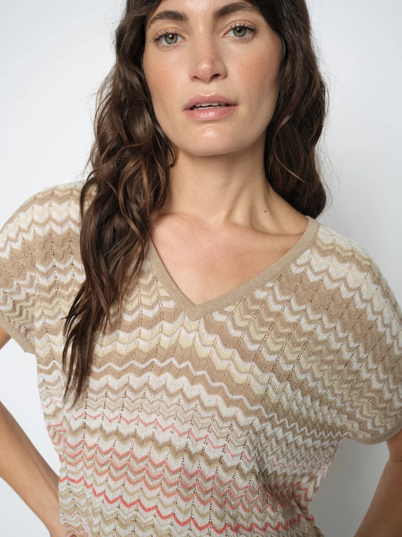 MMShani Zig-Zag Knit Top