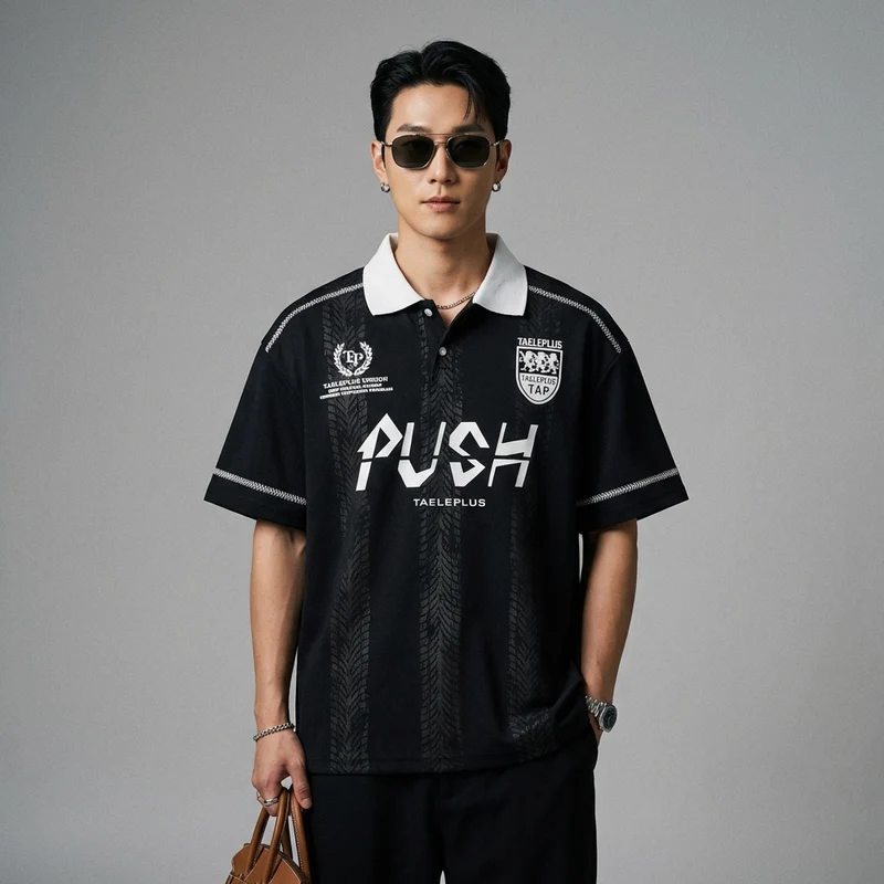 Polo Oversize Imprimé