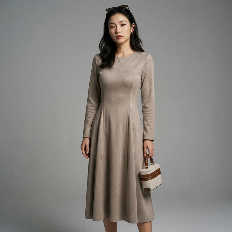 Robe Longue Ceinturée Évasée