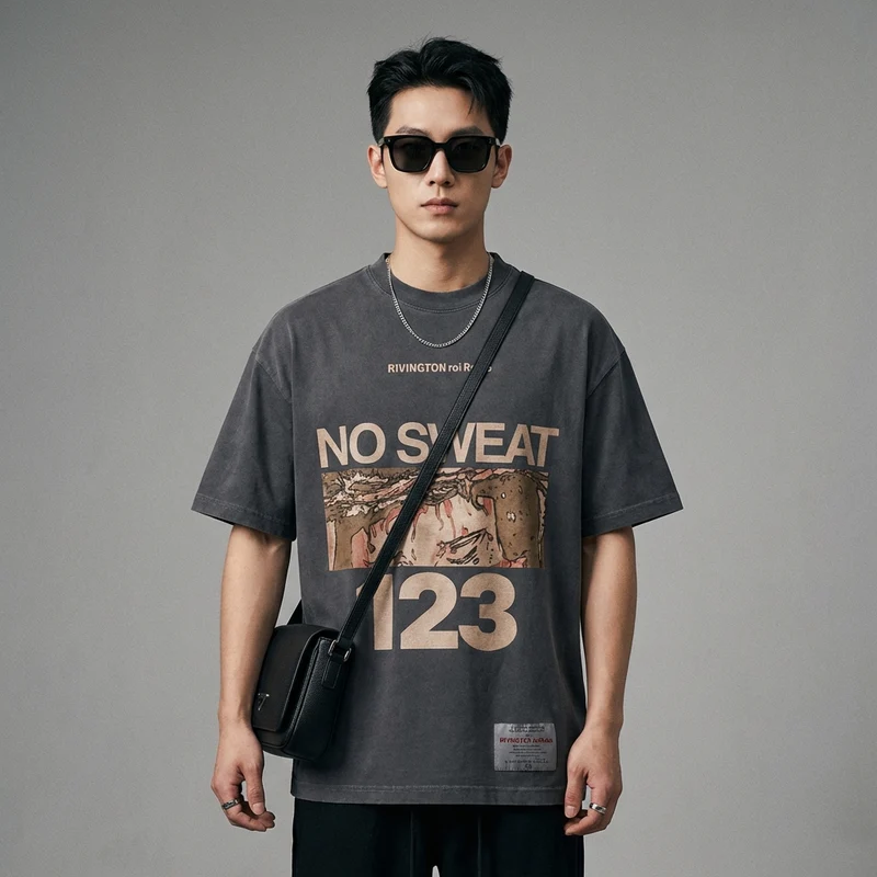 T-Shirt Oversize Imprimé Lettres