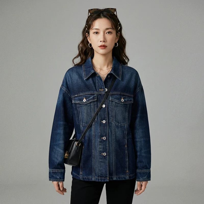 Chemise Denim Oversize Coréenne