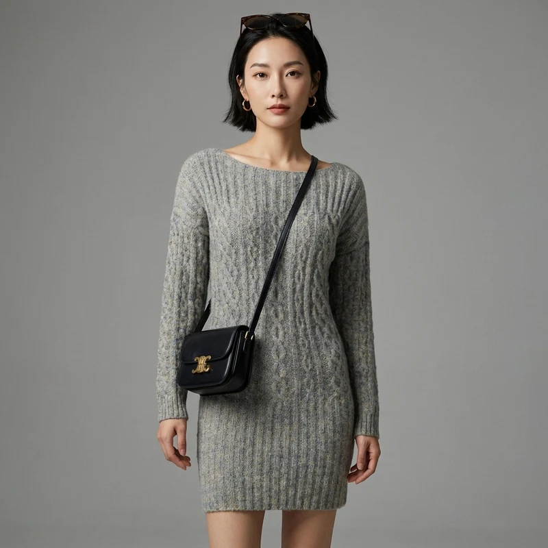 Robe Pull Asymétrique Ajustée