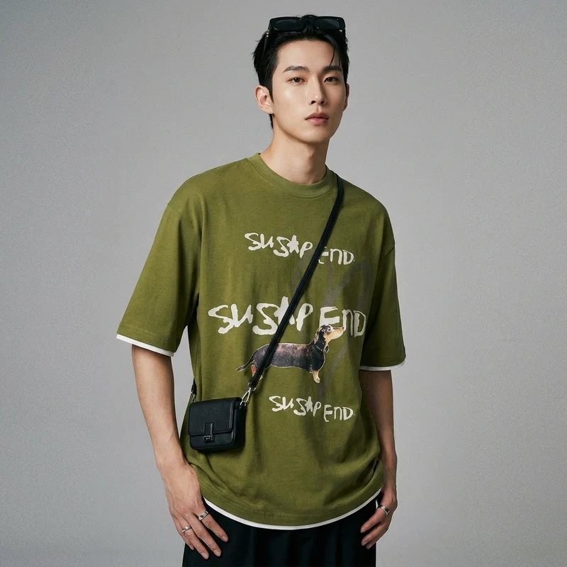 T-Shirt Imprimé Chien Saucisse
