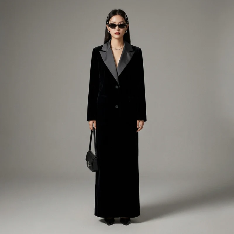 Trench-coat Long Bicolore