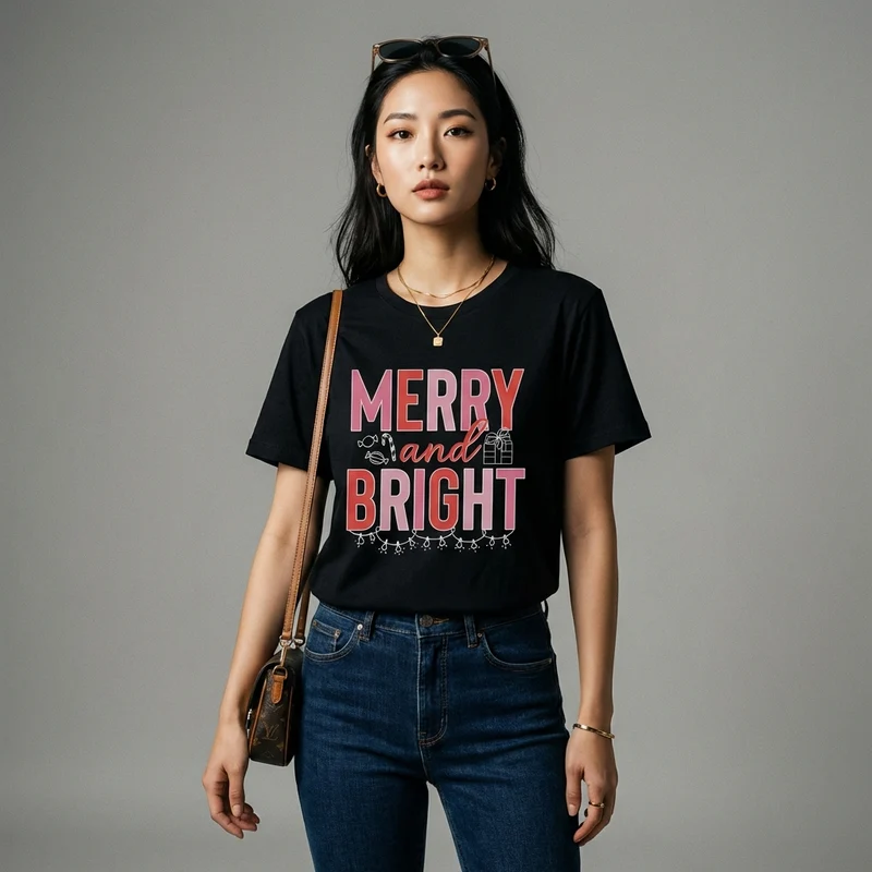 T-Shirt Col Rond Imprimé