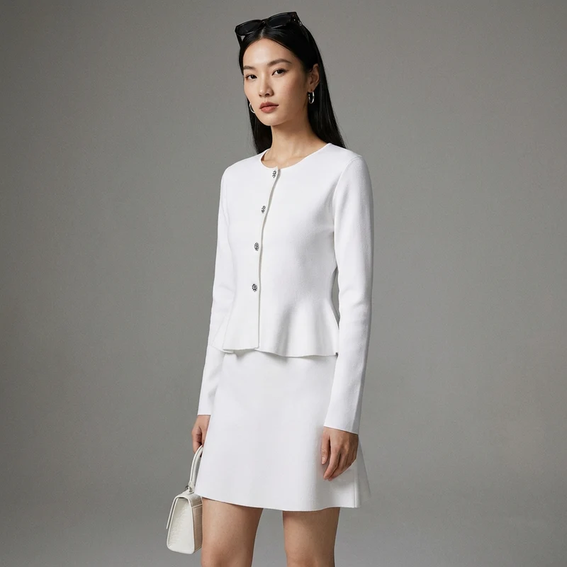 Ensemble Tailleur Jupe Courte Élégant
