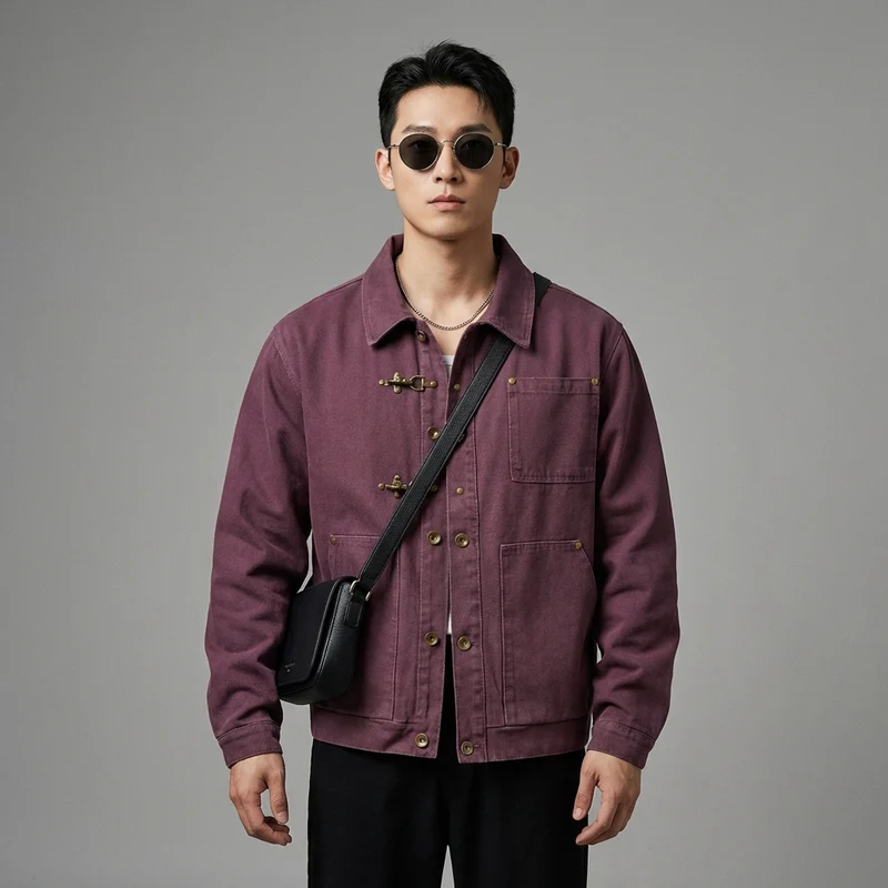Veste Cargo Streetwear Décontractée