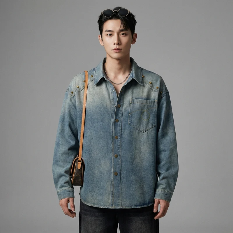 Chemise Denim Lavé Oversize