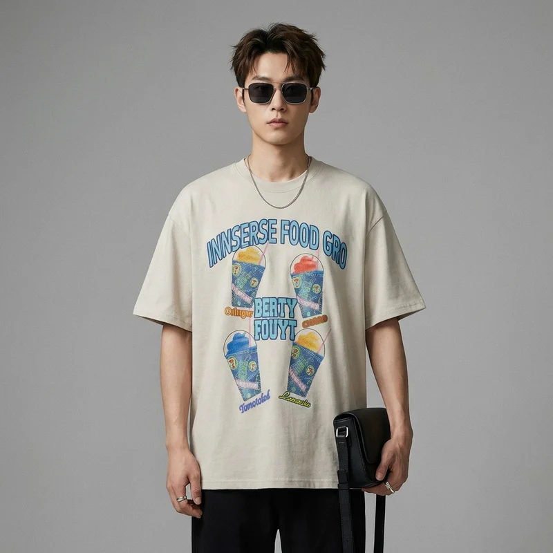 T-Shirt Oversize Imprimé Glace
