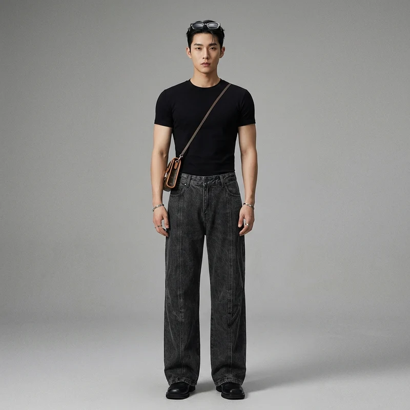 Pantalon Denim Vintage Streetwear