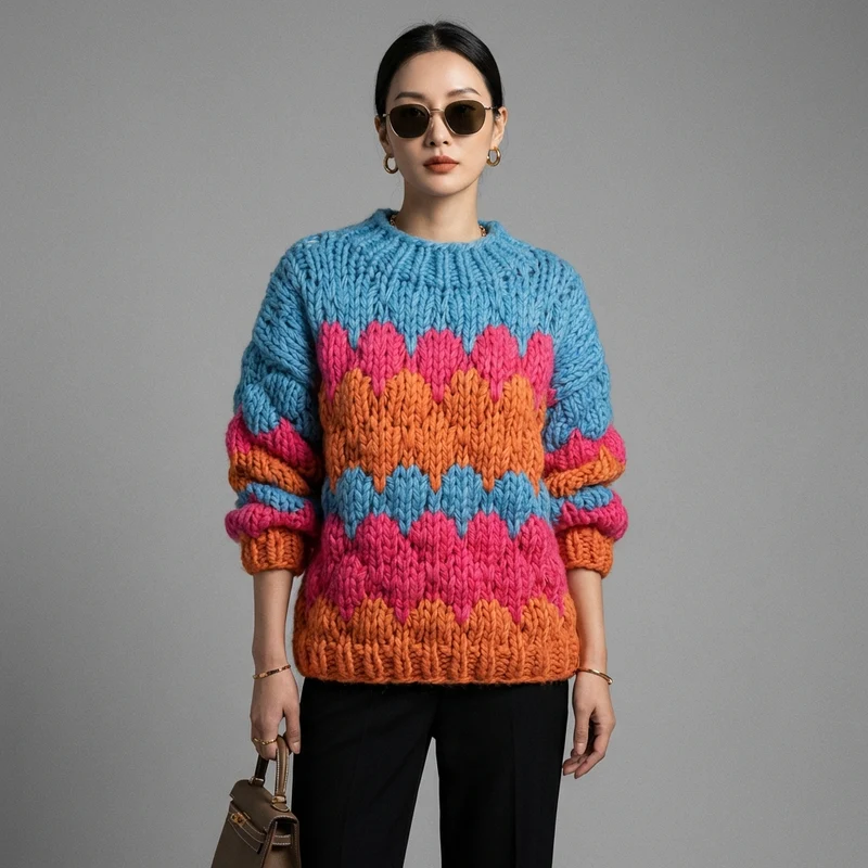 Pull Arc-en-Ciel Oversize