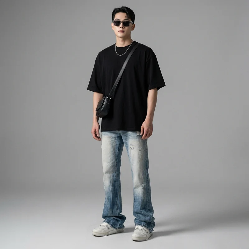 Jean Flare Délavé Streetwear