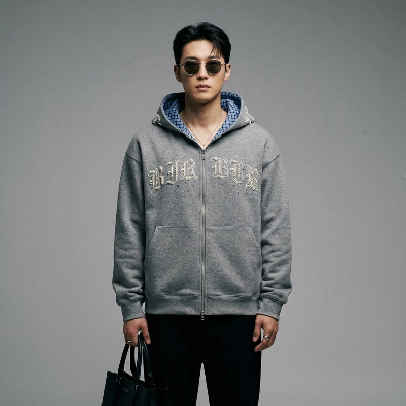 Sweat à Capuche Brodé Unisexe