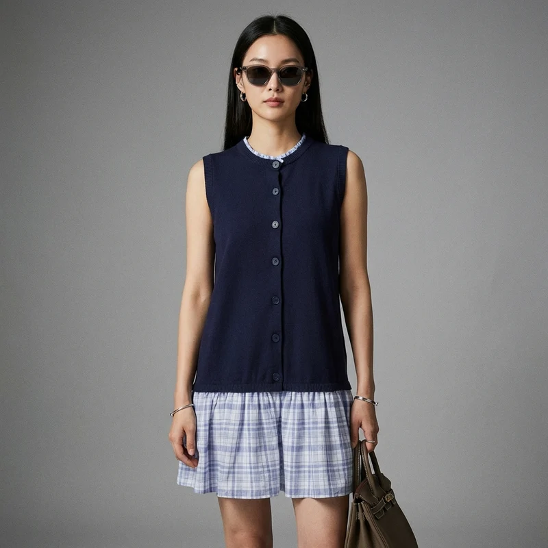 Robe Midi Plissée Col Volant
