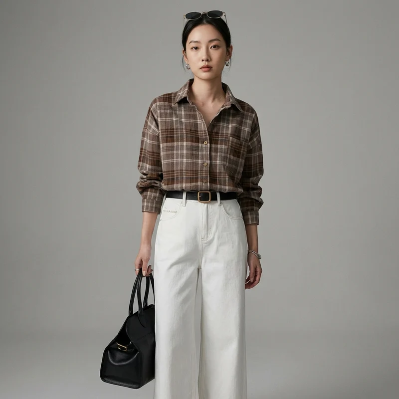 Chemise à Carreaux Oversize