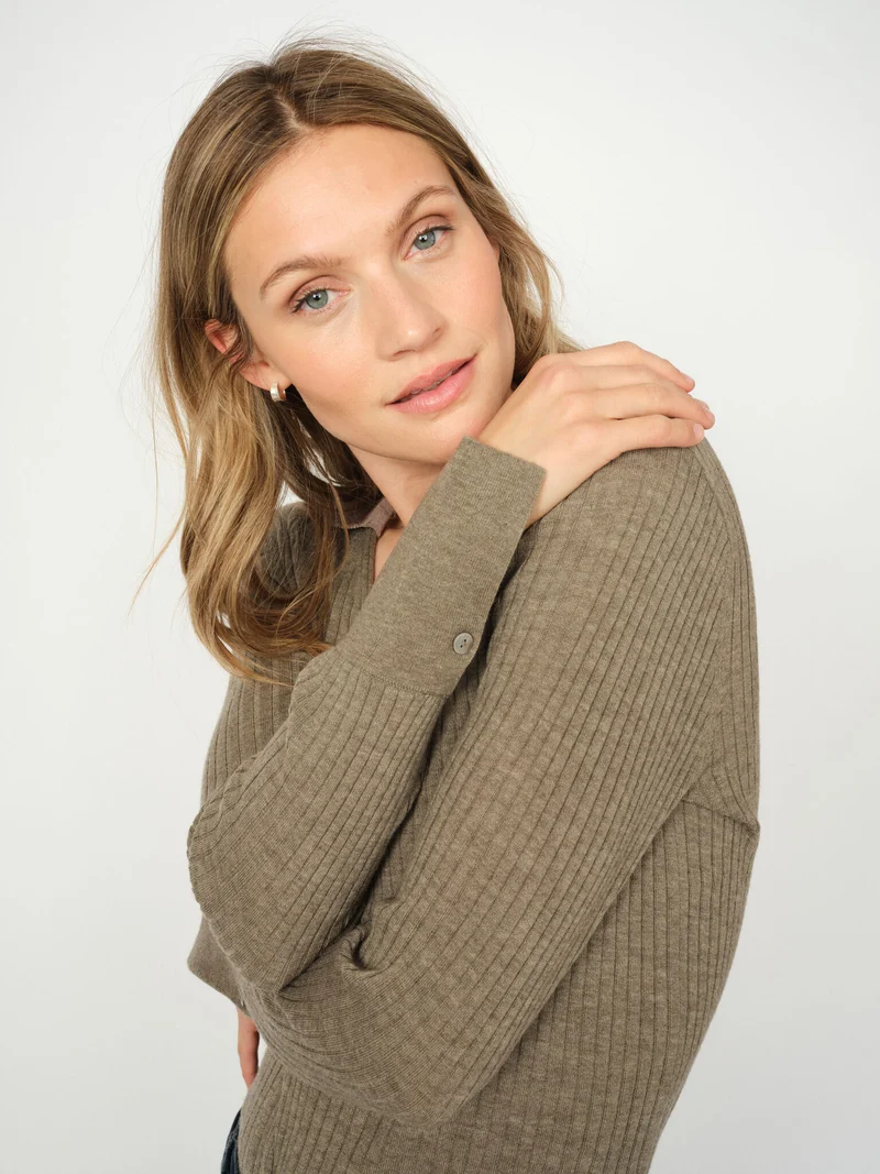 MMRelena Rib Polo Knit