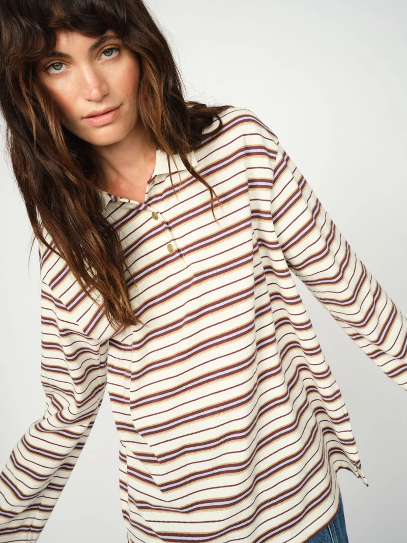 MMRossett Stripe Polo Tee