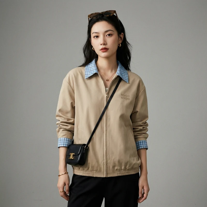 Veste à Carreaux Rétro
