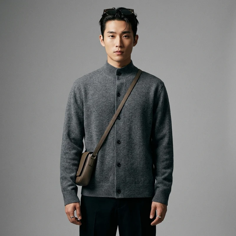 Pull Col Rond Laine Rétro