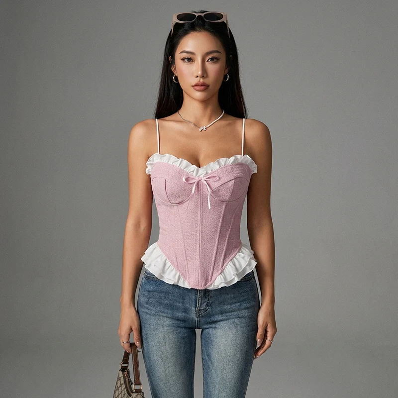 Crop Top Corset Rose