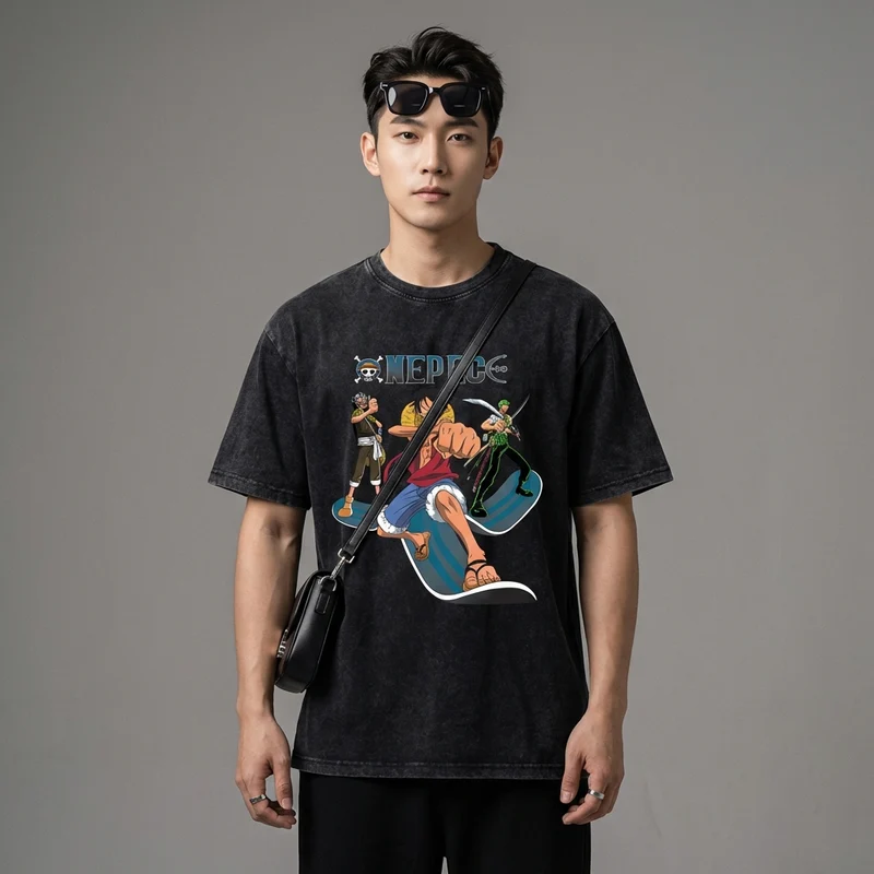 T-Shirt Anime Imprimé Streetwear