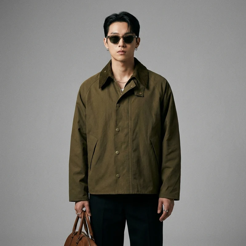Veste Col Rétro Décontractée
