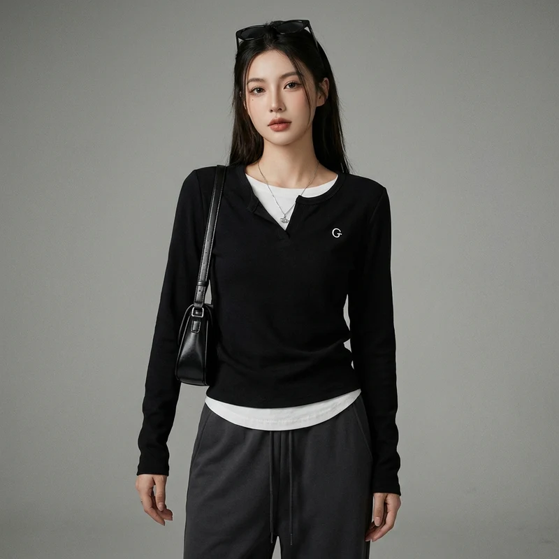 T-shirt Casual Bicolore