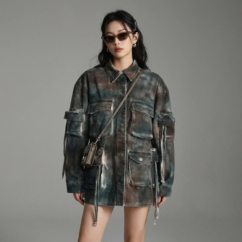 Veste en Jean Oversize Streetwear