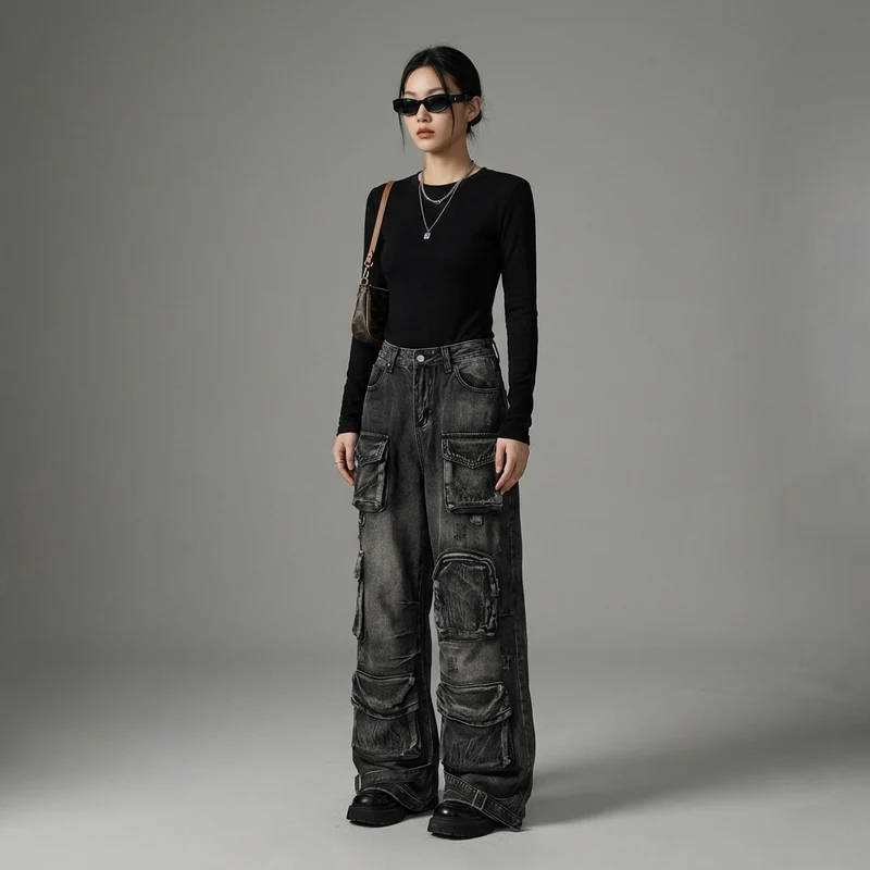 Jean Cargo Multi-Poches